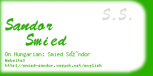 sandor smied business card